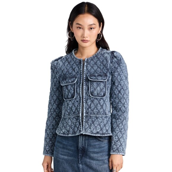 Isabel Marant Étoile Deliona Quilted Jacket – Light Blue | Size 2 - Picture 5 of 16